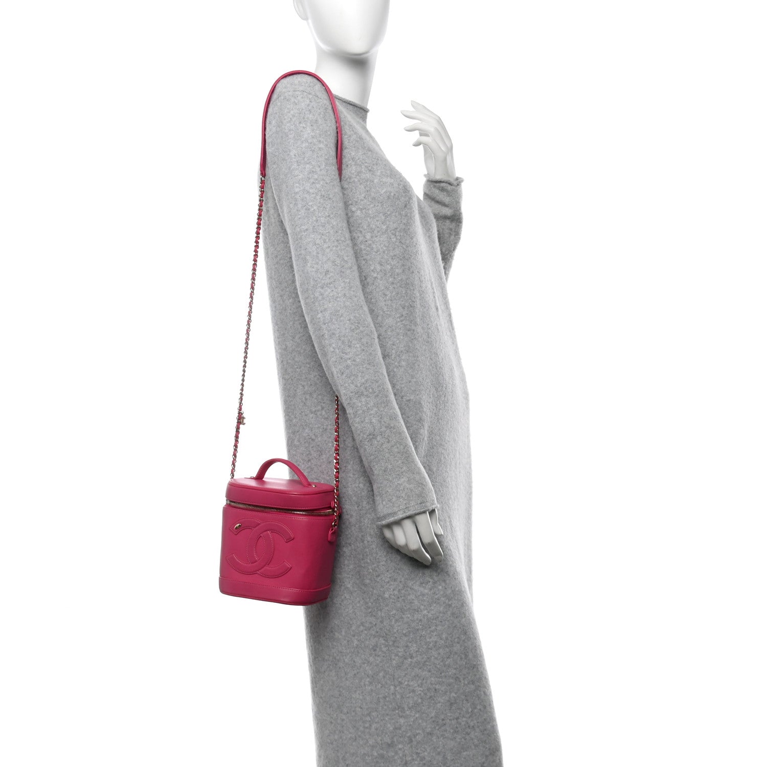 Chanel Lambskin Timeless Vanity Cosmetic Case Pink 3 of 12