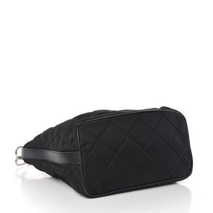 Prada Nylon Tessuto Impuntu Quilted Shoulder Bag Black 4 of 11