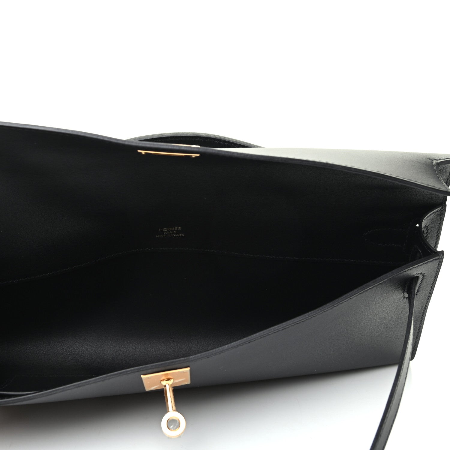 Hermes Swift Kelly Cut Clutch Pochette Black 5 of 7