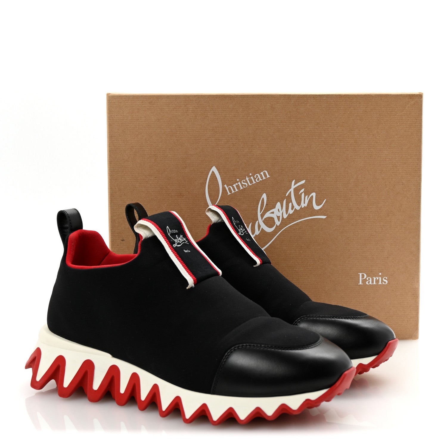 Christian Louboutin Neoprene Tiketa Flat Sneakers 40 Black 1764743