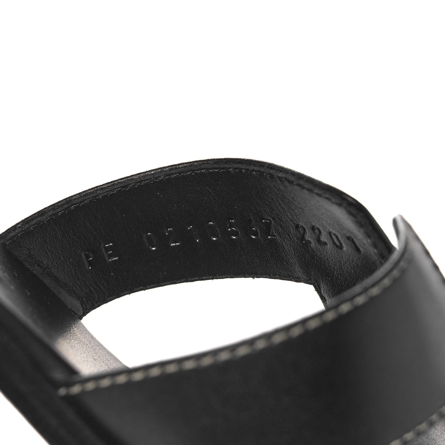 Hermes Box Calfskin Oran Sandals 38.5 Black 8 of 9
