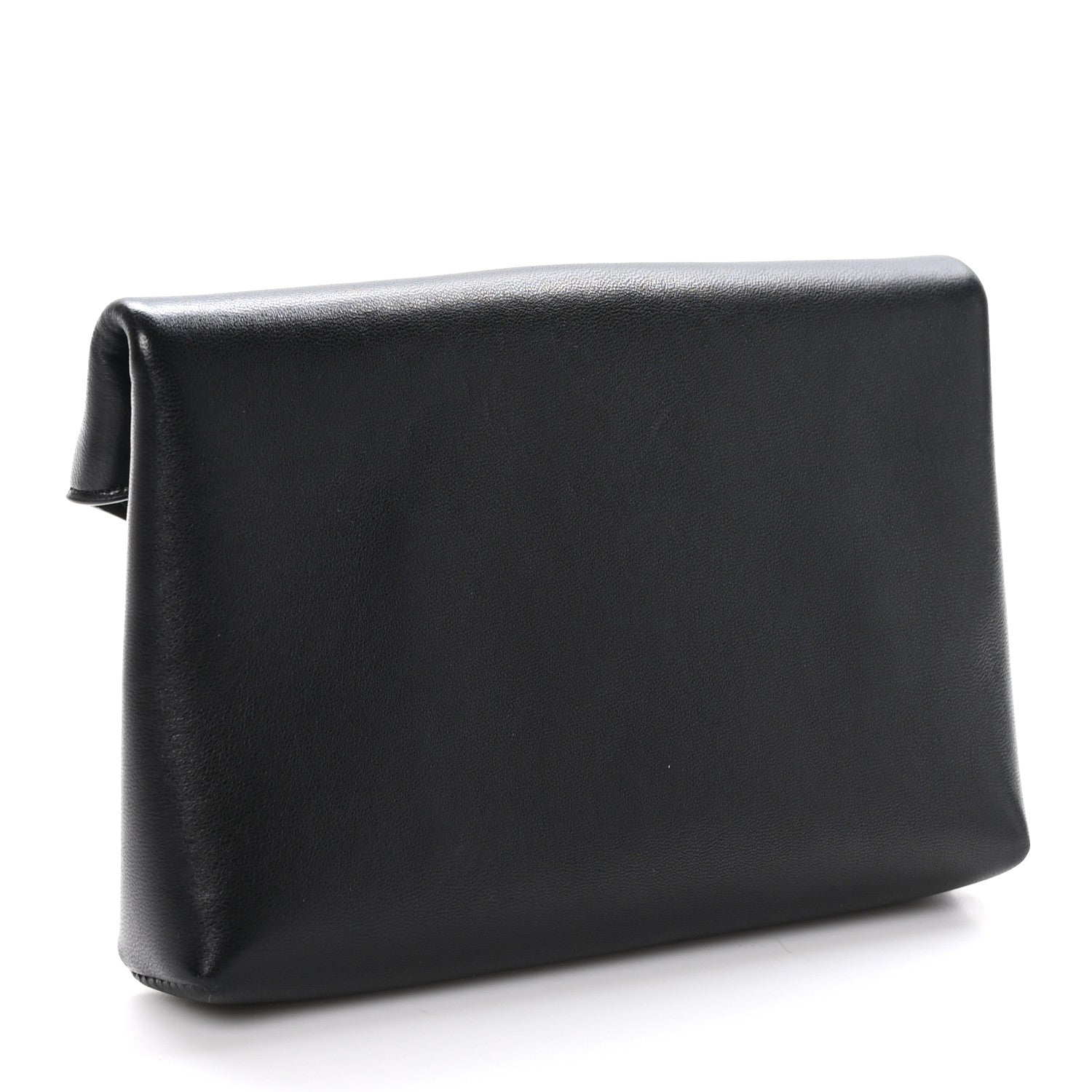 Saint Laurent Lambskin Small Cassandre Envelope Pouch Black 3 of 9