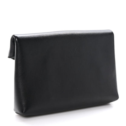 Saint Laurent Lambskin Small Cassandre Envelope Pouch Black 3 of 9