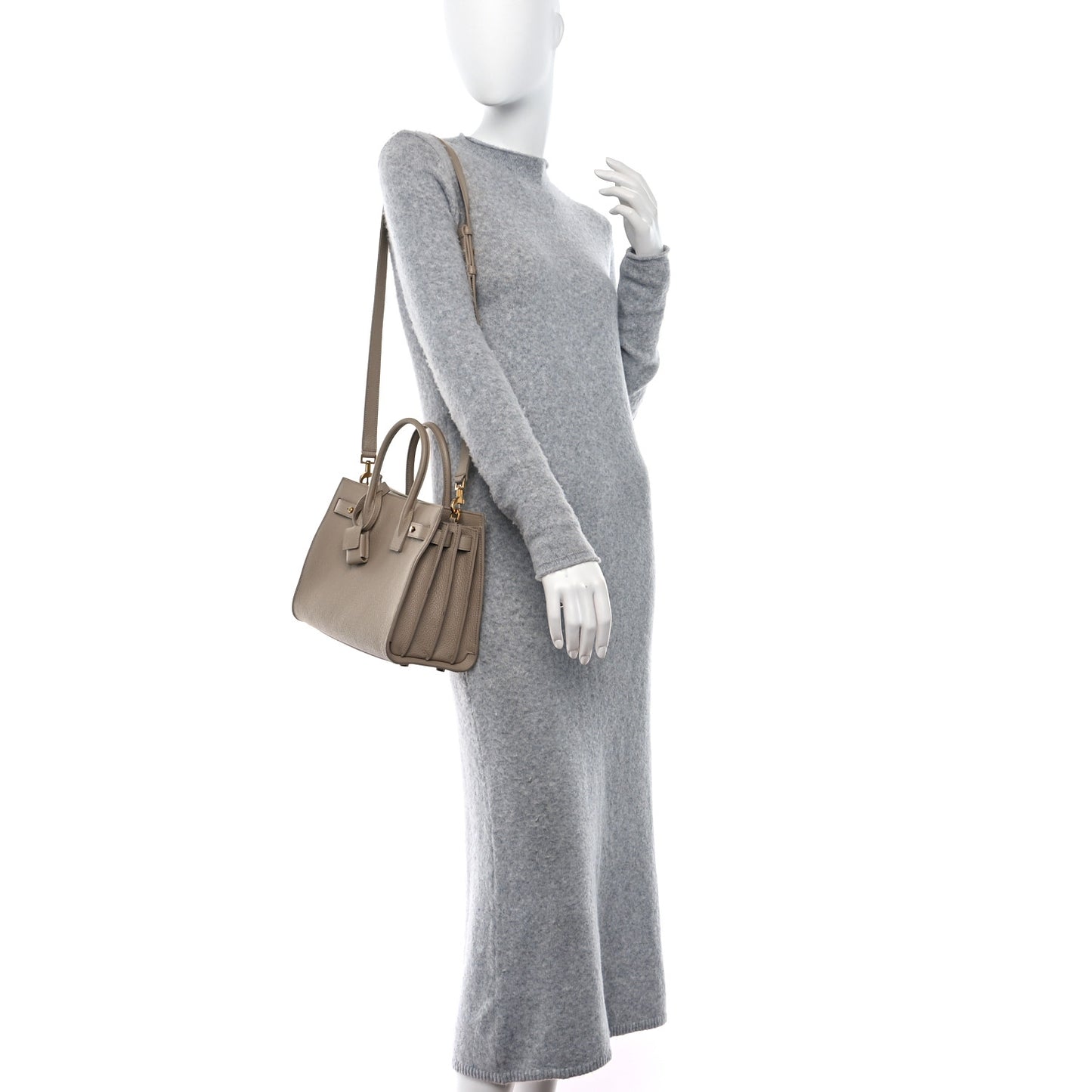 Grained Calfskin Baby Sac De Jour Souple Sea Salt