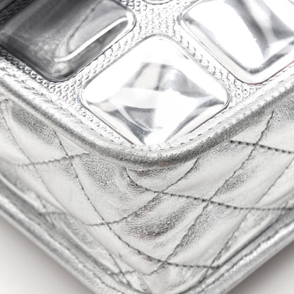 Chanel Vinyl Large Ice Cube Flap Silver 16 of 19