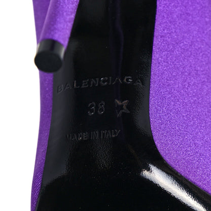 Balenciaga Spandex Pointed Toe Knife Thigh High Boots 38 Violet 6 of 8