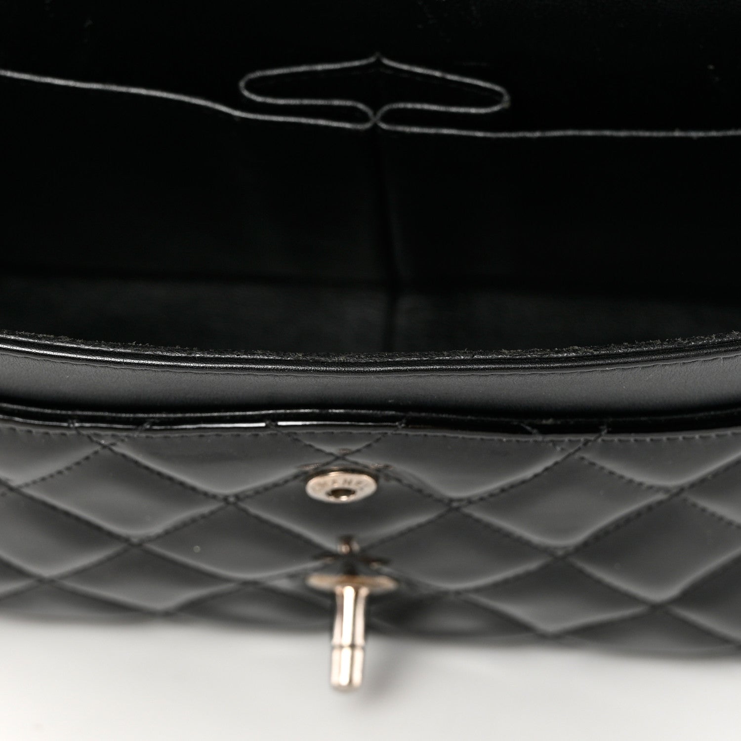 Chanel Patent Quilted Jumbo Double Flap Black 11 of 17