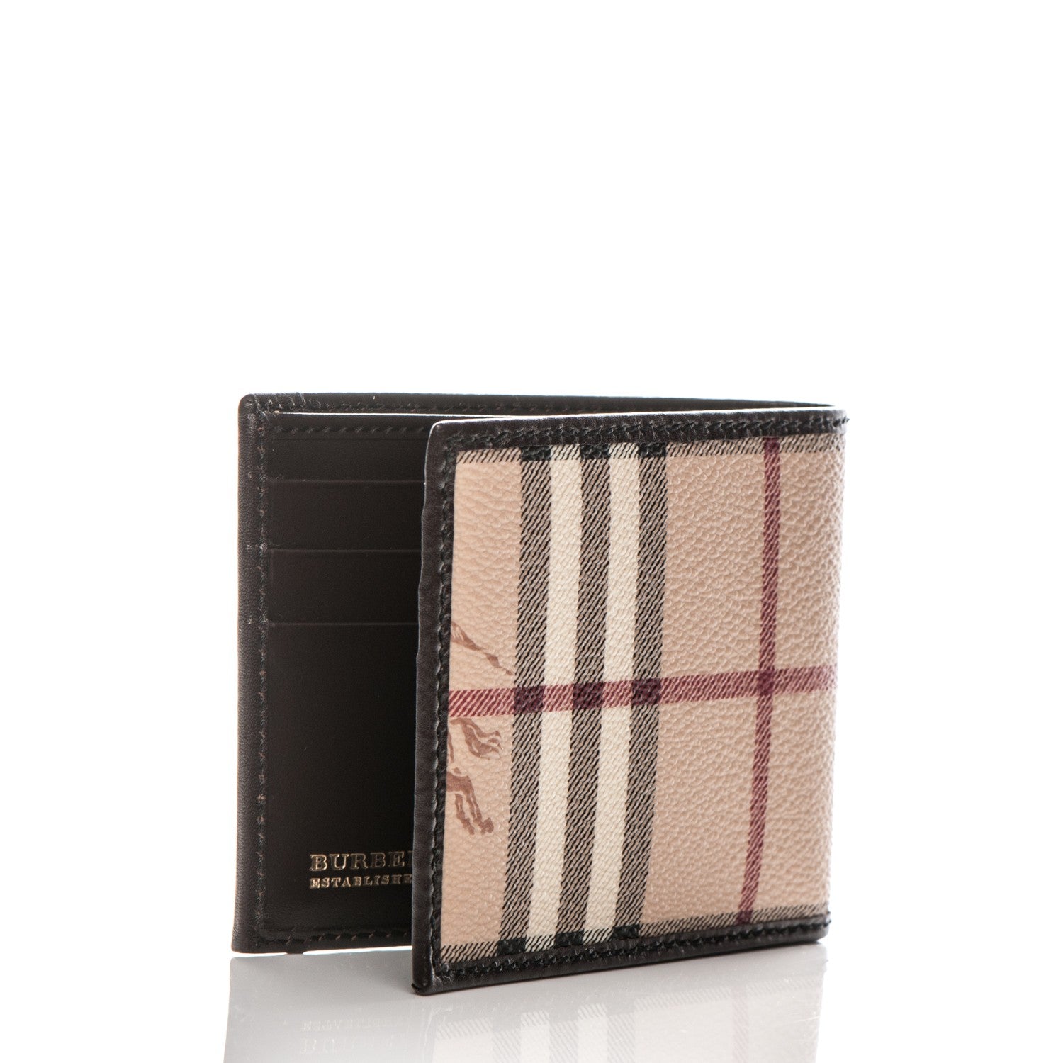 Burberry Haymarket Check Bi-Fold Wallet Chocolate 3 of 8