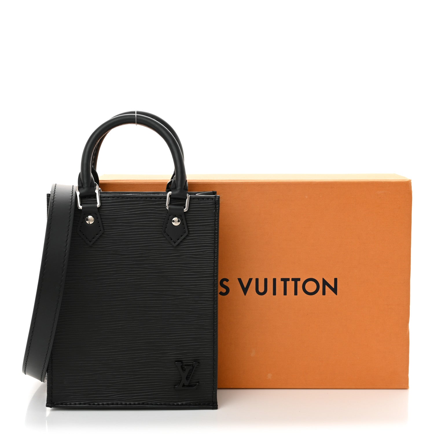 Louis Vuitton Epi Petit Sac Plat Black 9 of 9