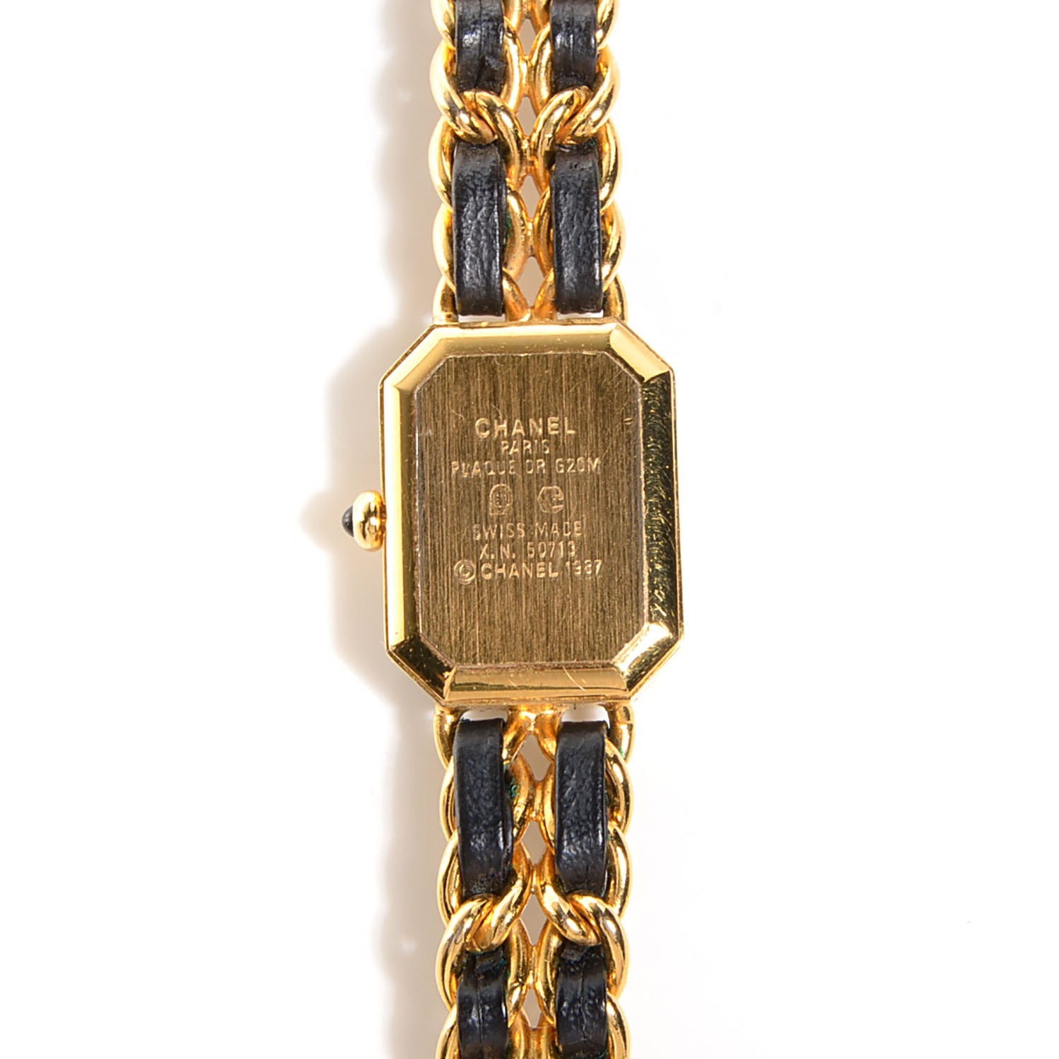 Chanel Stainless Steel Lambskin 20mm Chain Premiere Quartz Watch Gold M 4 of 7