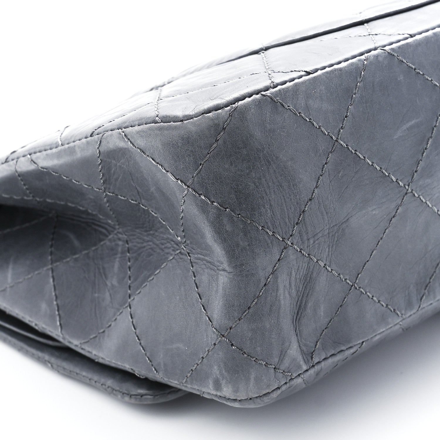 Chanel Aged Calfskin Quilted 50th Anniversary 2.55 Reissue 227 Flap Grey 12 of 13