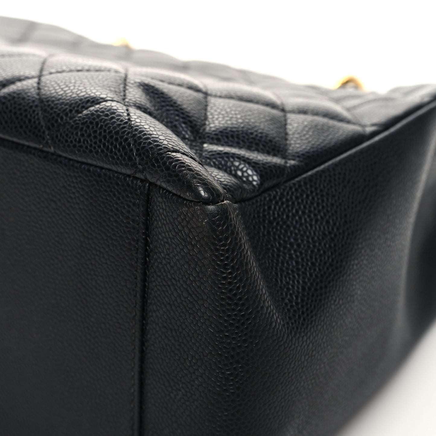 Caviar Quilted Grand Shopping Tote GST Black