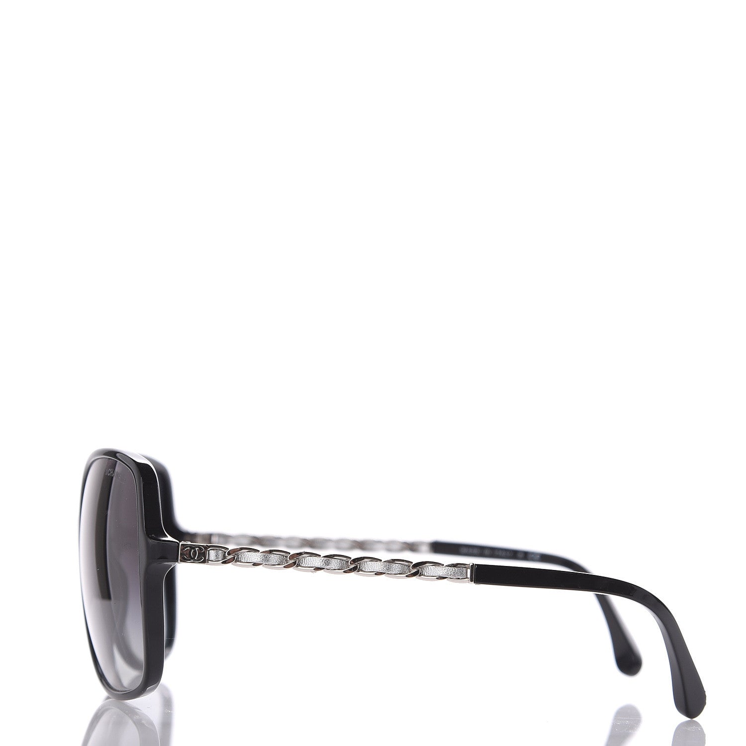 Chanel Lambskin Square Chain Sunglasses 5210-Q Black 2 of 8