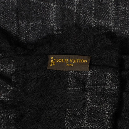 Louis Vuitton Cashmere Silk Damier Etole Stole Black 6 of 7