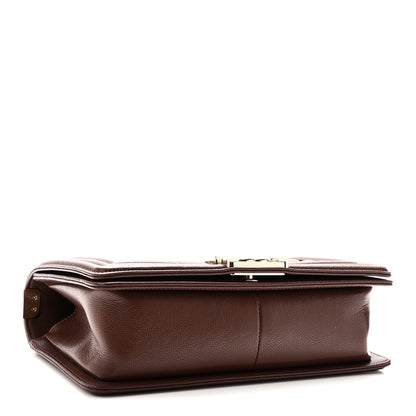 Chanel Caviar Quilted Medium Boy Flap Brown 4 of 11