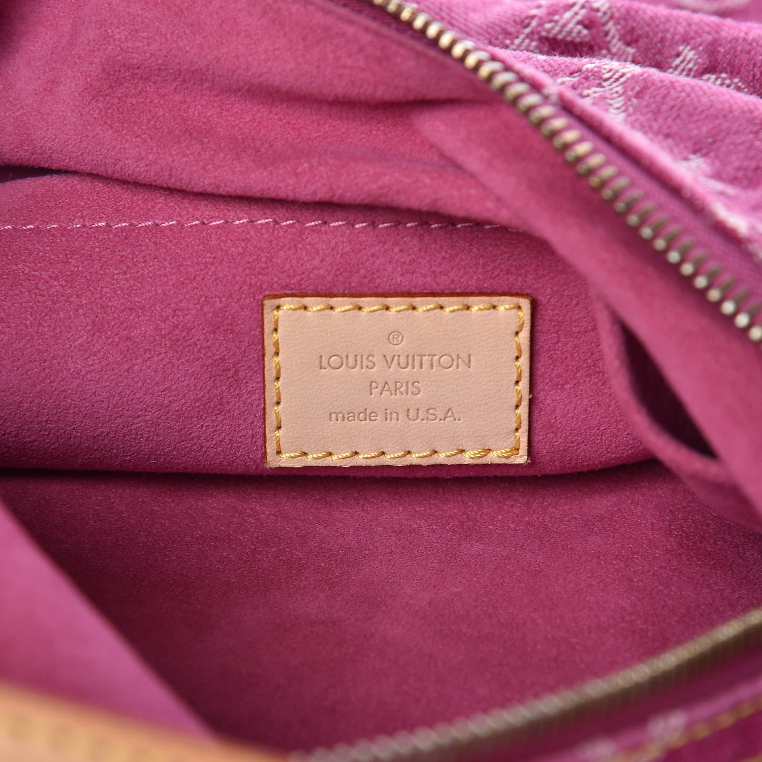 Louis Vuitton Denim Baggy GM Fuchsia 8 of 11