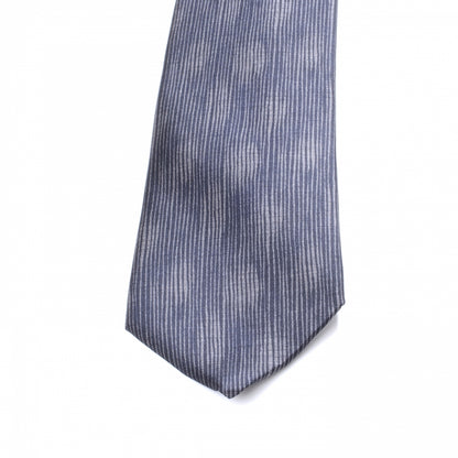 Hermes Mens Twill Silk Neck Tie Noir and Gris 4 of 8