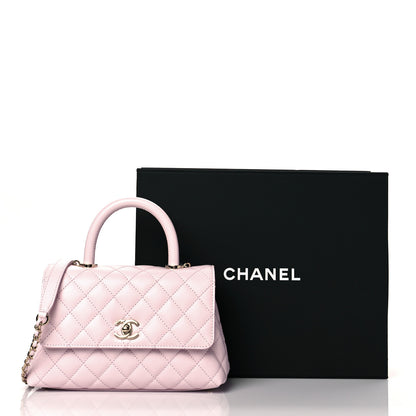 Chanel Caviar Quilted Mini Coco Handle Flap Light Pink 12 of 12