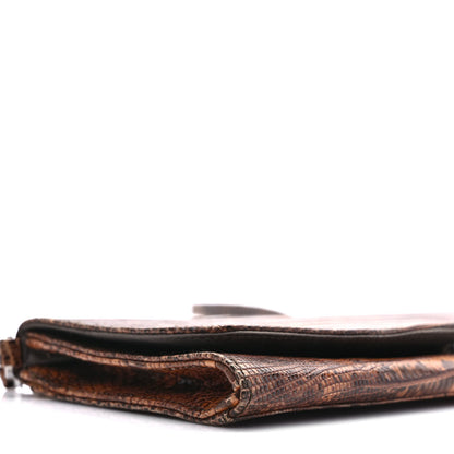 Prada Lizard Flap Shoulder Bag Petalo 6 of 9