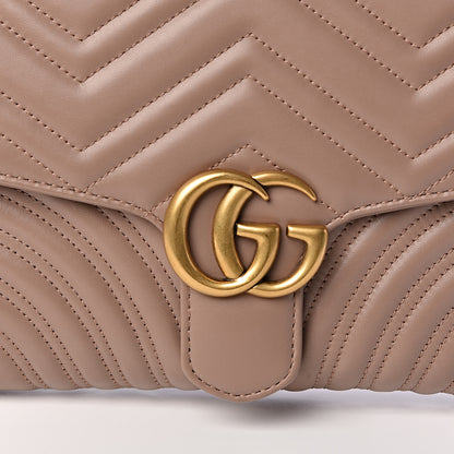 Gucci Calfskin Matelasse GG Marmont Clutch Porcelain Rose 10 of 12