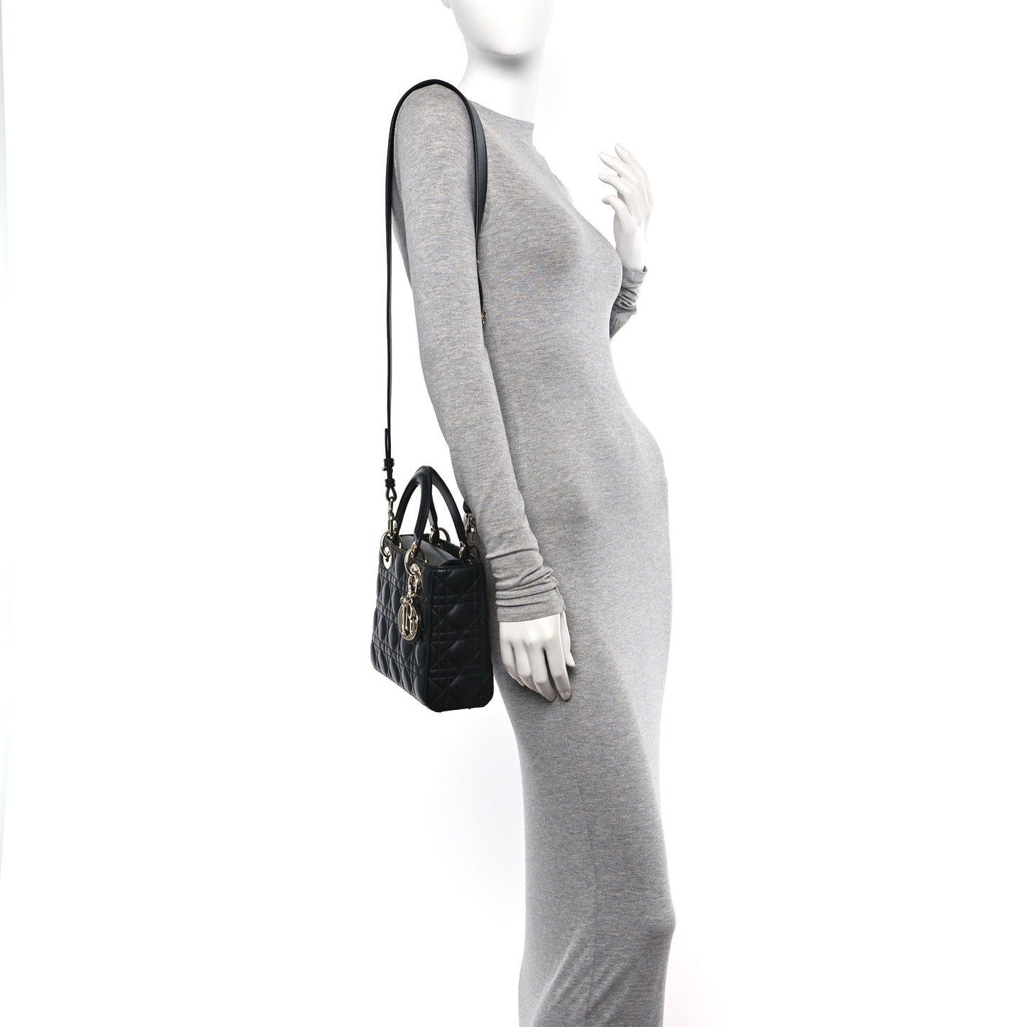 Lambskin Cannage Small My ABCDior Lady Dior Black