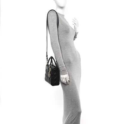 Christian Dior Lambskin Cannage Small My ABCDior Lady Dior Black 2 of 11