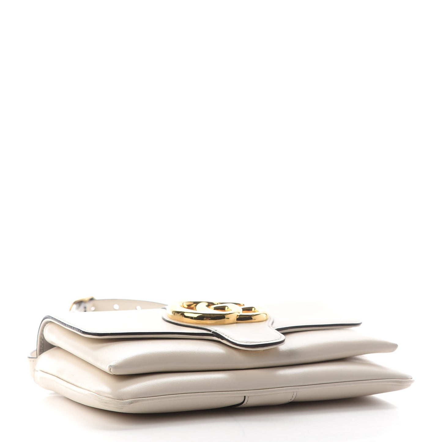Calfskin Small Arli Flap Shoulder Bag Mystic White
