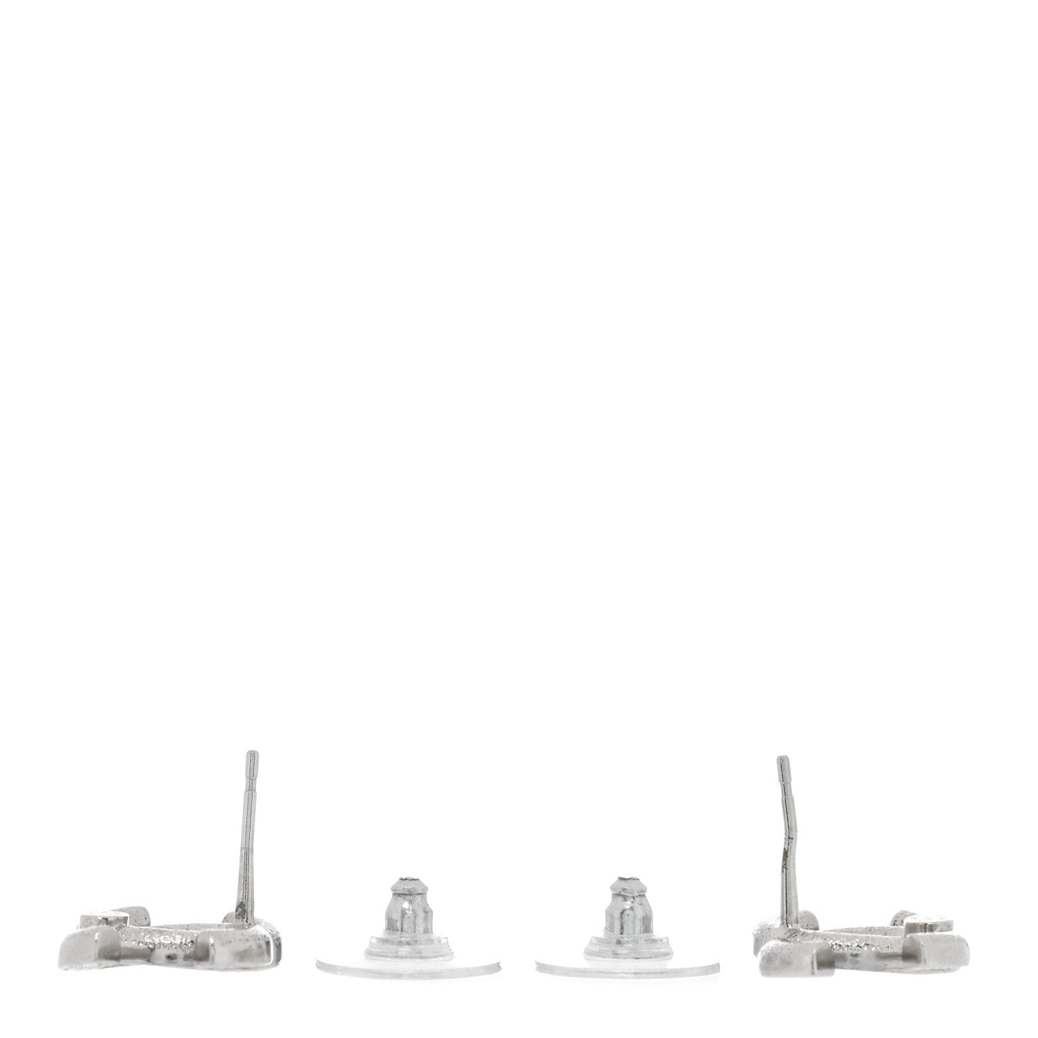 Chanel Crystal Palais Garnier CC Earrings Silver 3 of 4