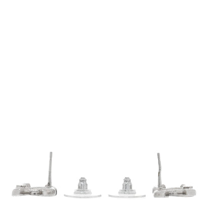 Chanel Crystal Palais Garnier CC Earrings Silver 3 of 4