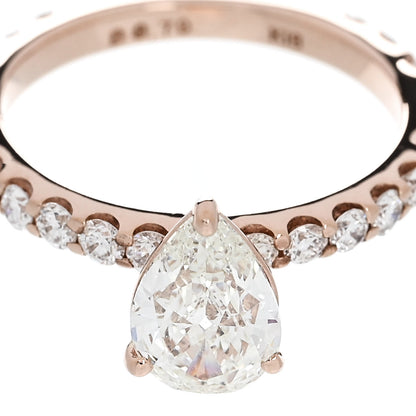 Parker & West by FASHIONPHILE 18K Rose Gold Diamond 1.014ct Pear Cut Pave Band Engagement Ring  51 5.75 7 of 11