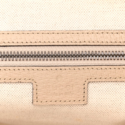 Gucci GG Supreme Monogram Textured Dollar Calfskin Web Small Ophidia Half Moon Hobo Beige Mystic White Oatmeal 6 of 10