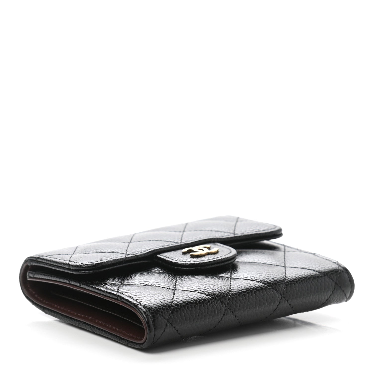 Chanel Caviar Quilted Compact Flap Wallet Black 4 of 10