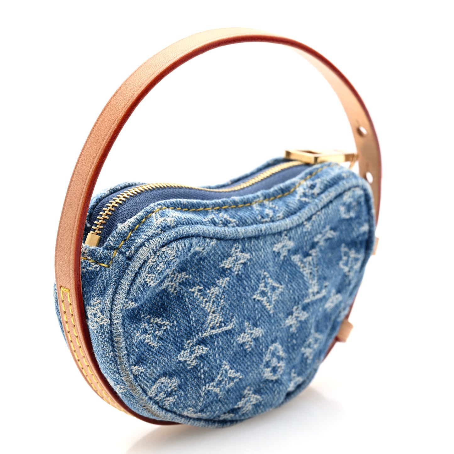 Monogram Denim Croissant Pochette Blue Blue
