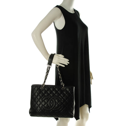 Chanel Caviar Quilted Grand Shopping Tote GST Black 2 of 7