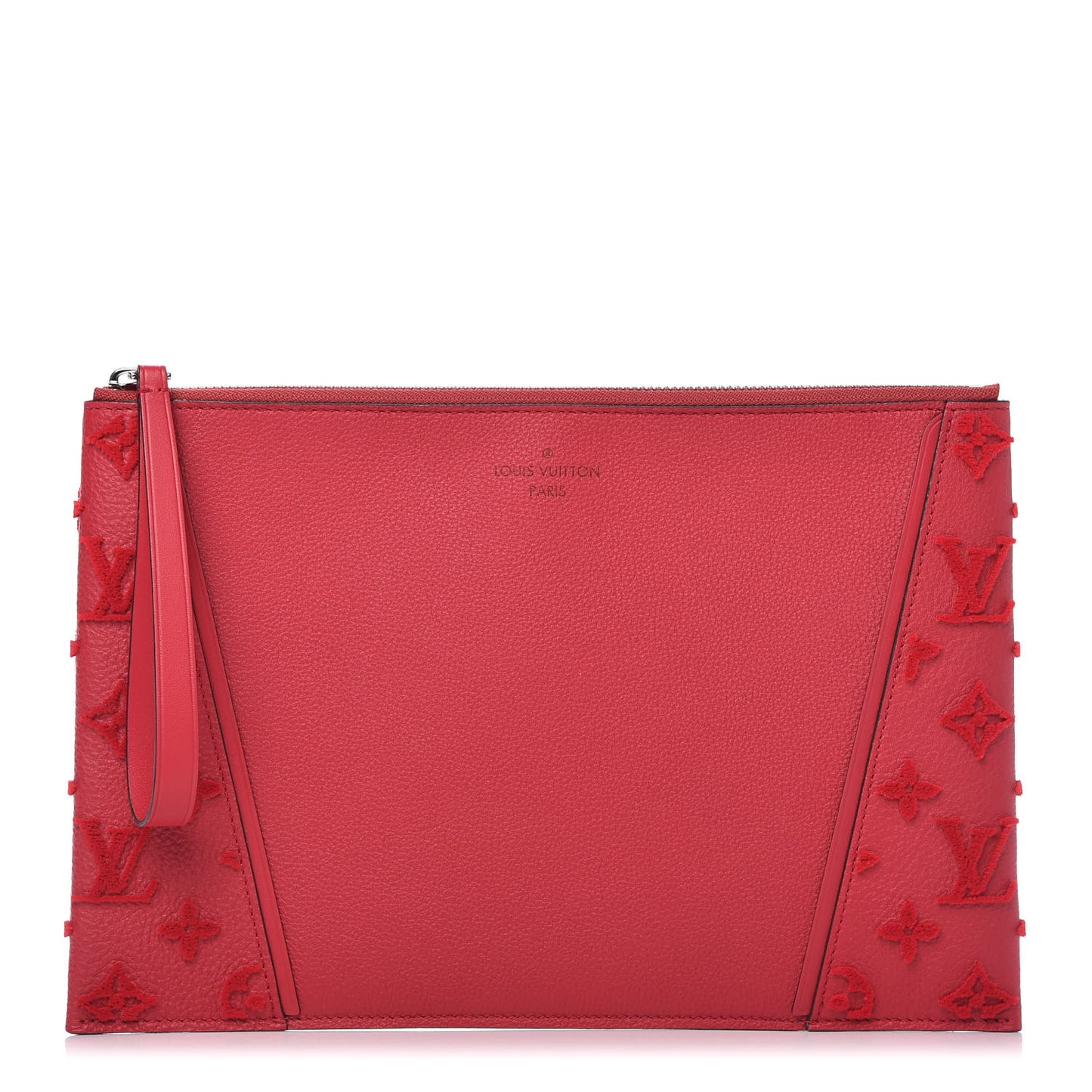 Monogram Veau Cachemire W Pochette Framboise