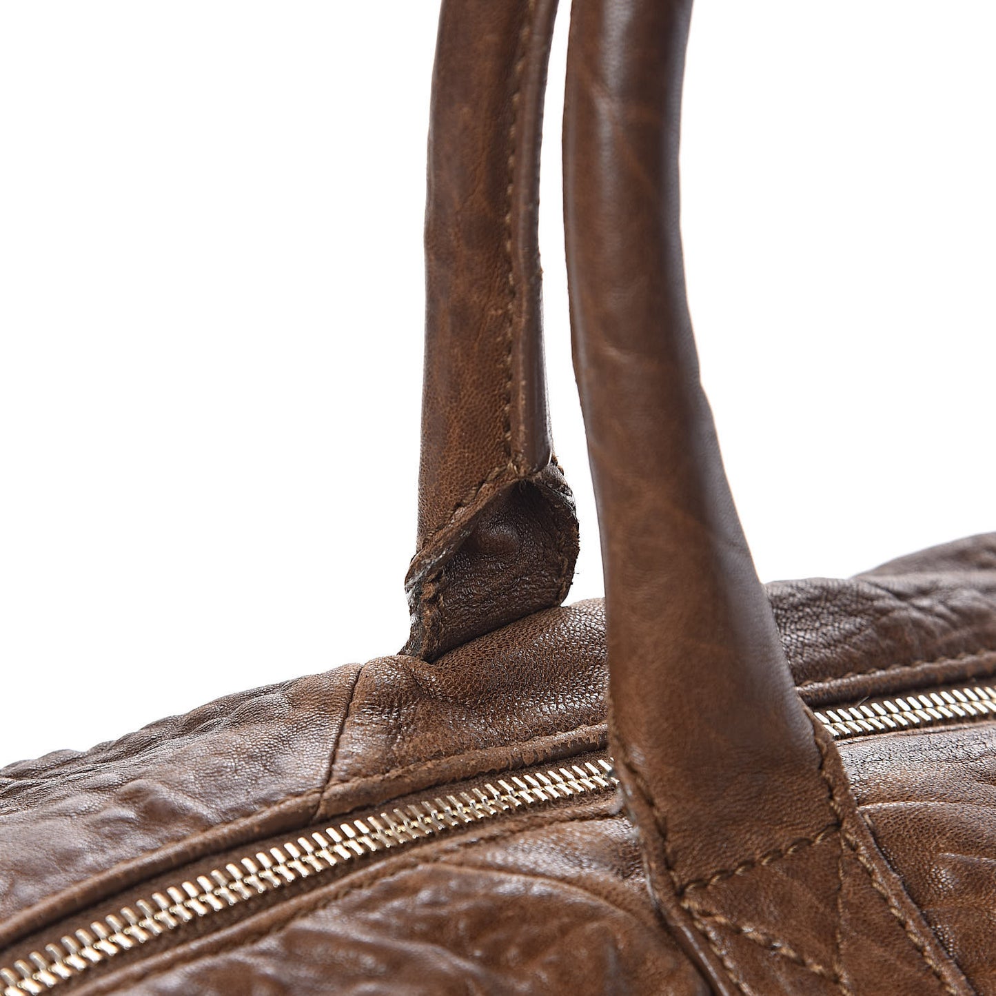 Pebbled Lambskin Medium Easy Sac Brown