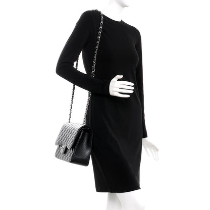 Chanel Caviar Quilted Jumbo Double Flap Black 2 of 8