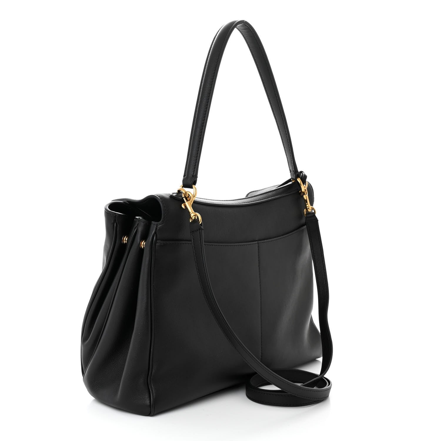 Balenciaga Natural Smooth Calfskin Medium Rodeo Top Handle Handbag Black 3 of 12