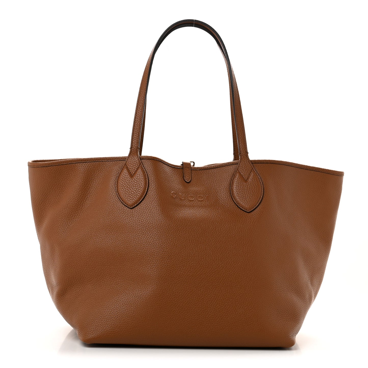 Grained Calfskin Monogram Large Totissima Reversible Tote Brown
