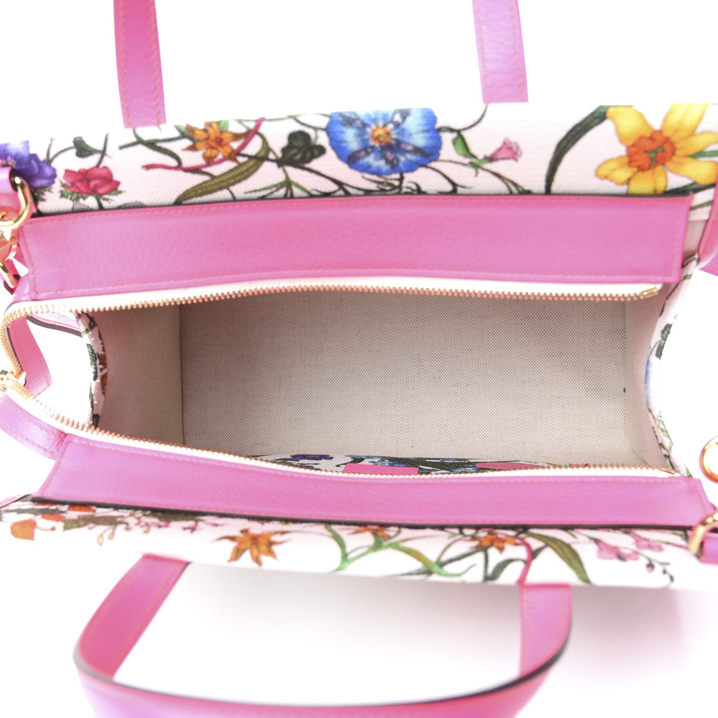 Canvas Medium Flora Tote Fuchsia