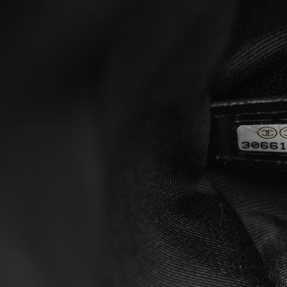 Chanel Tweed Quilted Large Chanel 19 Flap Black Navy Gold 7 of 9