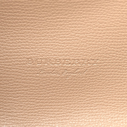 Burberry Grainy Calfskin Haymarket Check Medium Reversible Tote Camel 11 of 14