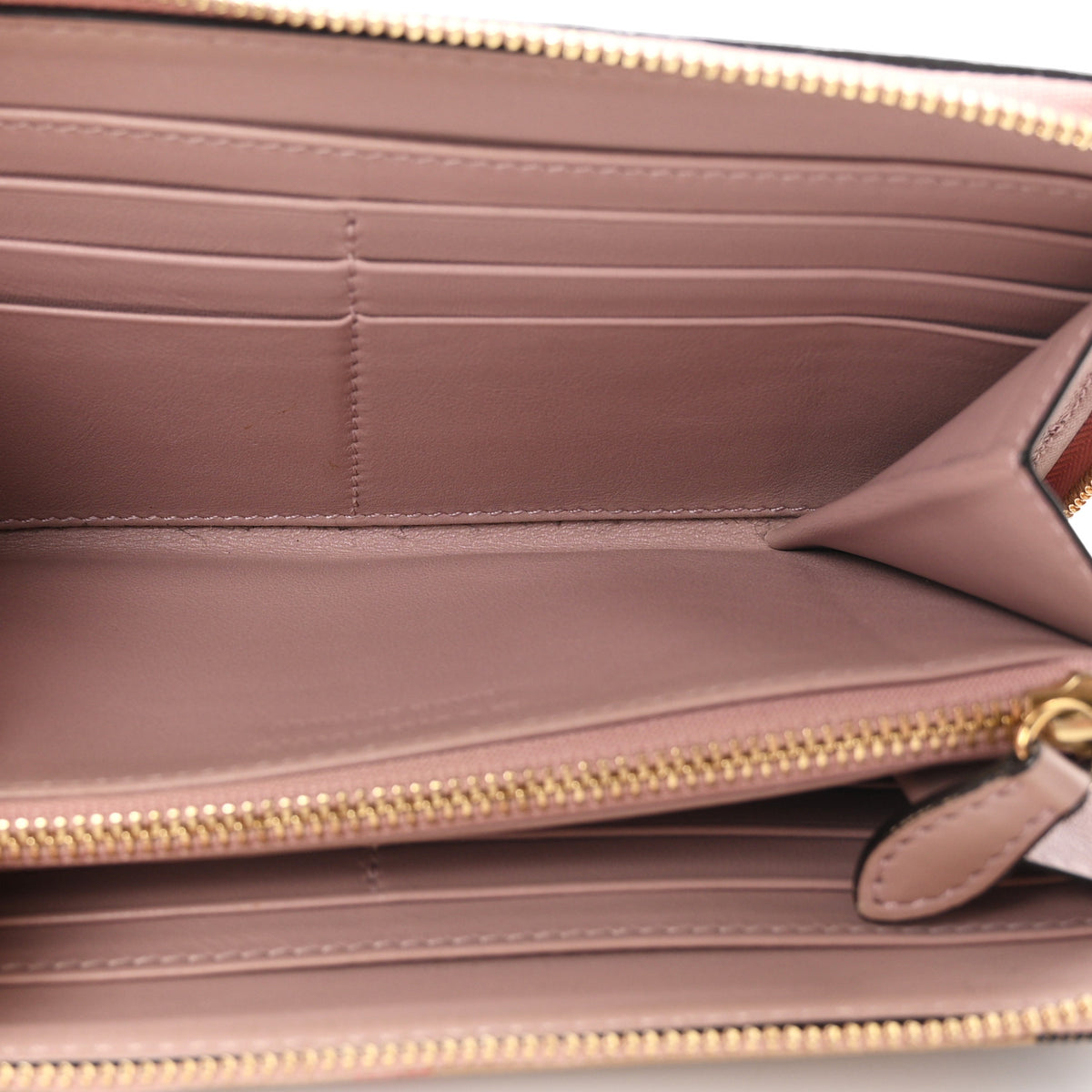 Burberry Grainy Calfskin House Check Elmore Zip Around Wallet Mauve Pink 5 of 9