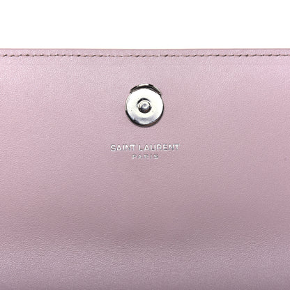 Saint Laurent Calfskin Crocodile Embossed Small Monogram Sunset Soft Nude 9 of 12