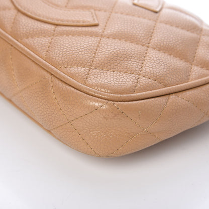 Chanel Caviar Quilted CC Shoulder Bag Beige 13 of 16