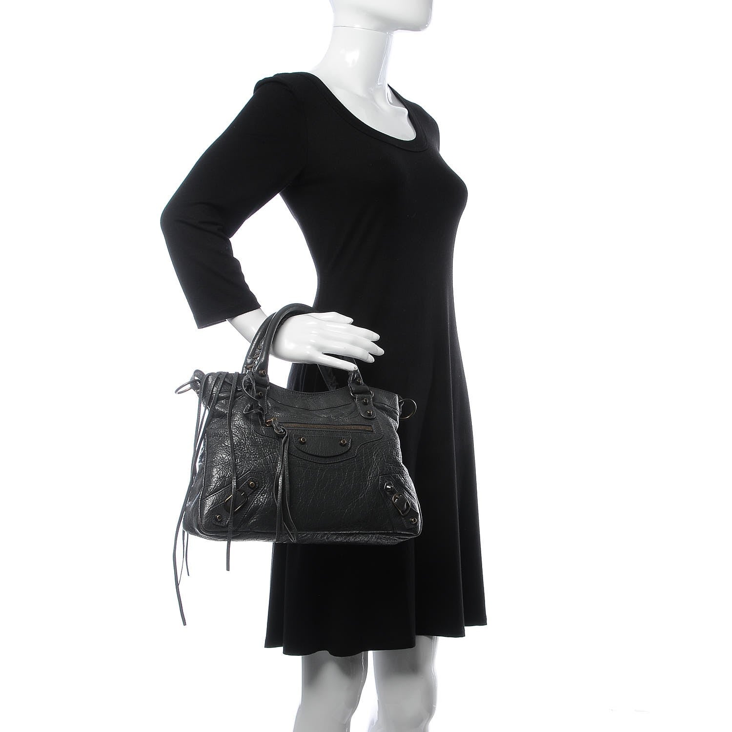 Balenciaga Agneau Classic Hardware Town Gris Fossile 2 of 8