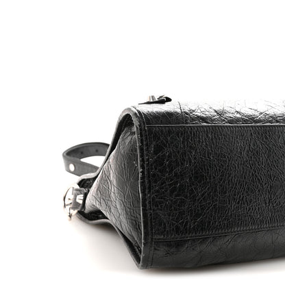 Balenciaga Agneau Arena Silver Hardware Medium Le City Black 9 of 10