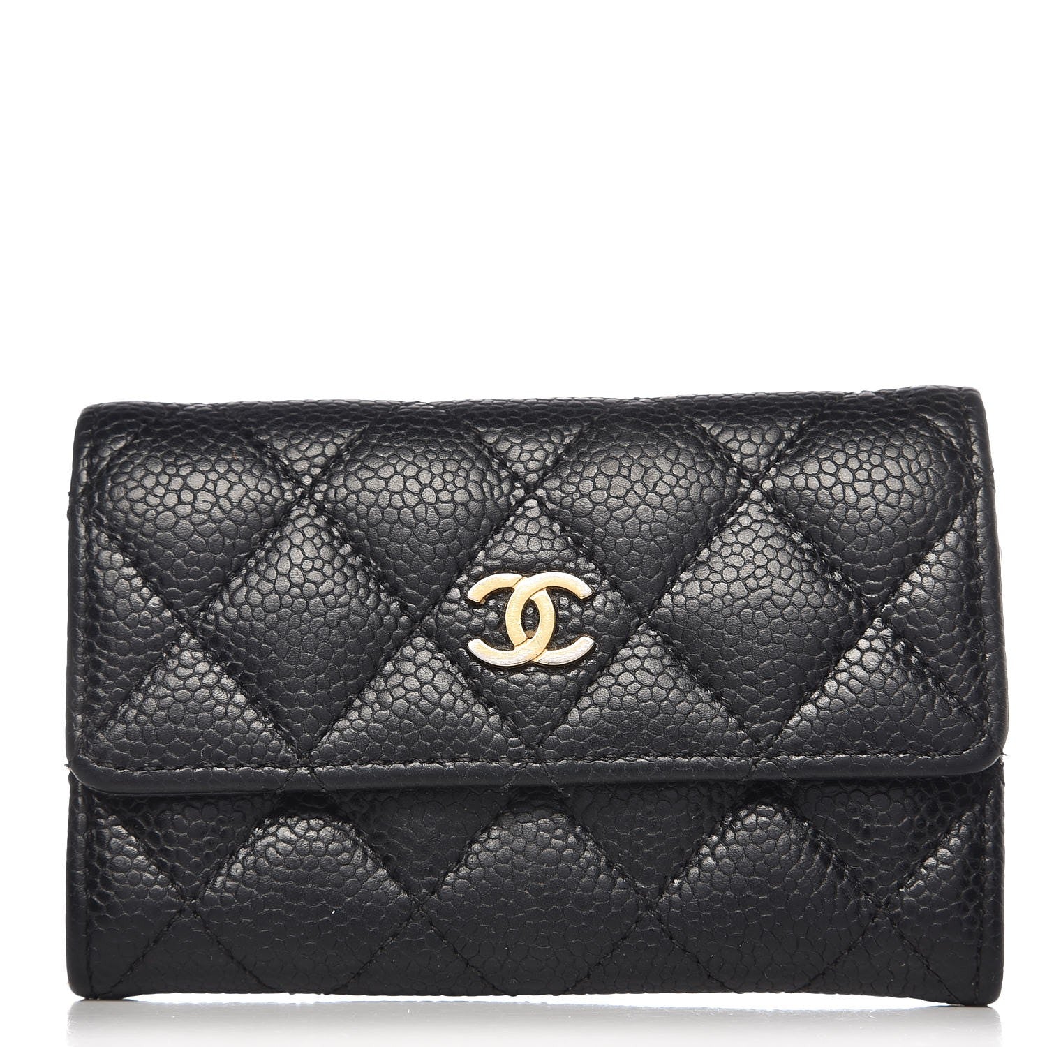 Chanel Caviar Quilted Flap Card Holder Black 1 of 11