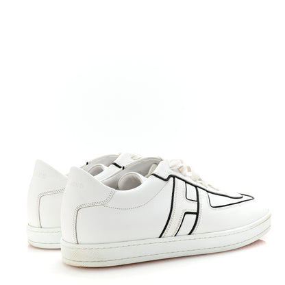 Hermes Epsom Mens Boomerang Sneakers 43.5 White Black 5 of 10