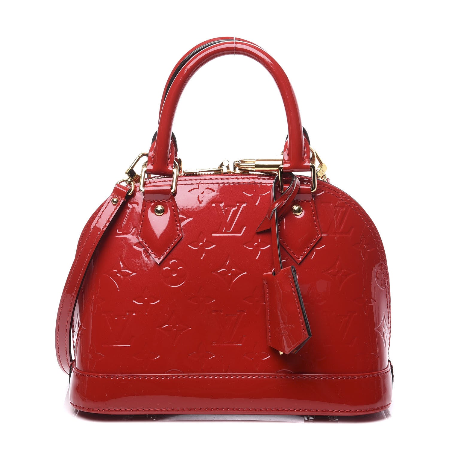 Louis Vuitton Vernis Alma BB Cherry 1 of 10
